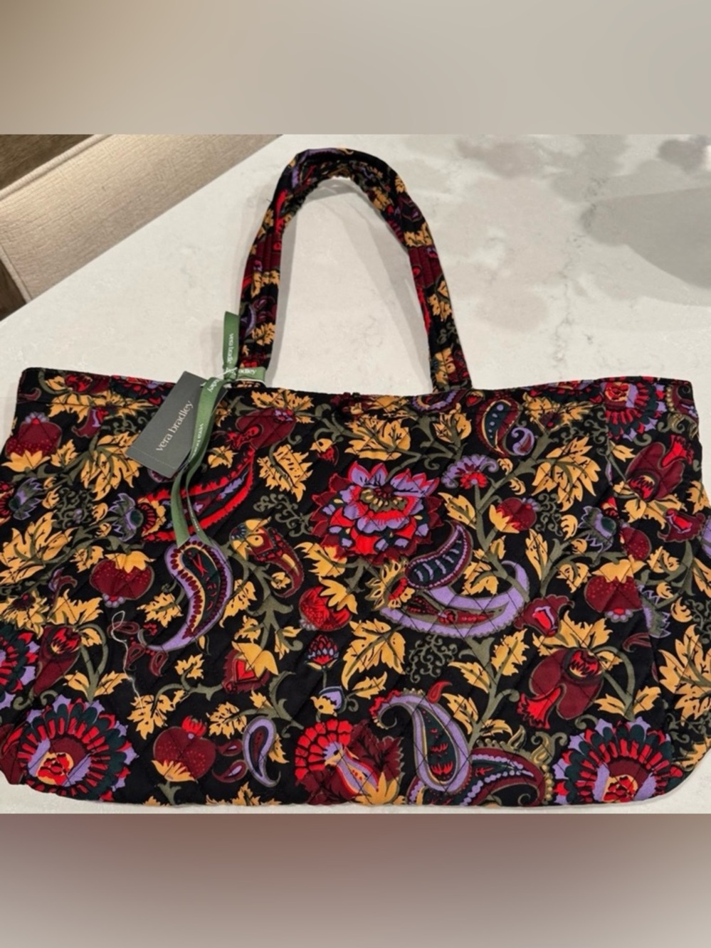 Vera Bradley Midnight Garden Paisley Tote-NWT
